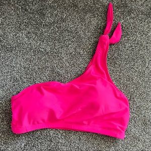 Hot Pink One Shoulder Bathing Suit Top Size Medium